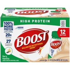 Boost High Protein Nutritional Drink Very Vanilla Non-Caffeinated - 8 fl oz/12pk