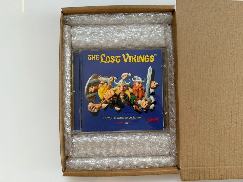 The Lost Vikings Amiga CD32 - UK PAL VGC CIB - High Quality Packing - Tracked - Image 2 of 4