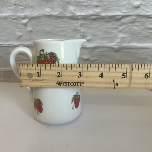Lourioux French Porcelain Creamer Strawberry Pattern - Picture 8 of 13