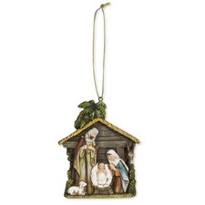 Holy Family 4-Inch Ornament - Christmas Nativity Decoration for Home Decor