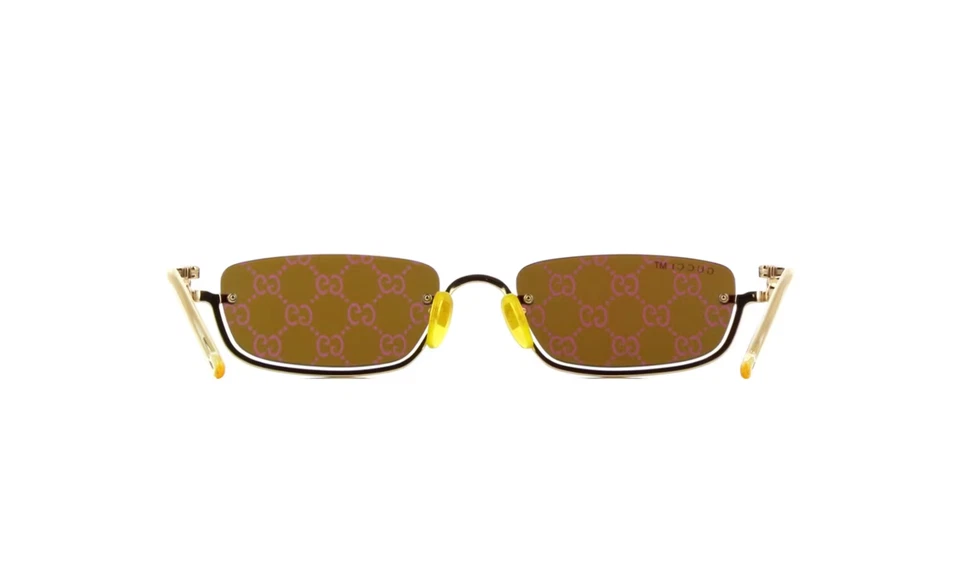 Gafas de sol Gucci GG1278S 005 unisex rectangulares en dorado con lente violeta 100 % UV Foto 4 de 4