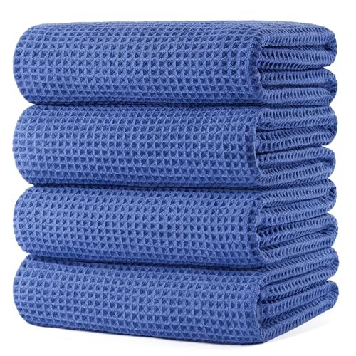 POLYTE 430 GSM Microfibre Quick Dry Waffle Bath Towel,  Assorted colors 