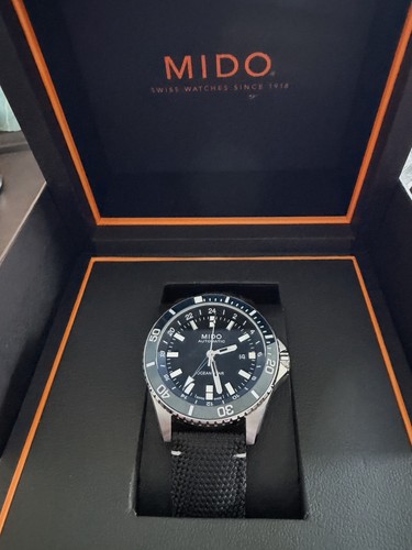 Mido Ocean Star GMT Black Dial Fabric Men's Watch M026.629.17.051.00-SD