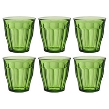 Duralex Picardy Drinking Glass Water Glass Juice Glass 250ml Glass Green Pack of 6
