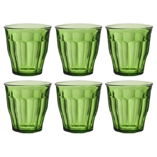 Duralex Picardie Trinkglas Wasserglas Saftglas 250Ml Glas GrüN 6 StüCk-image