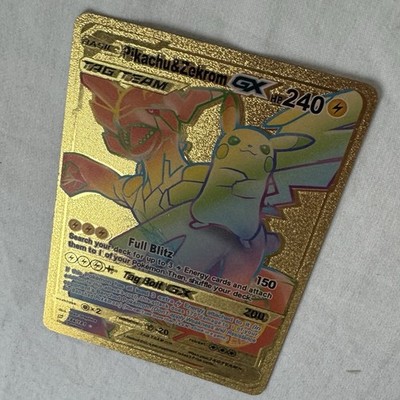 Pokémon Pikachu & Zekrom GX Gold TAG TEAM Card 184/181 | eBay