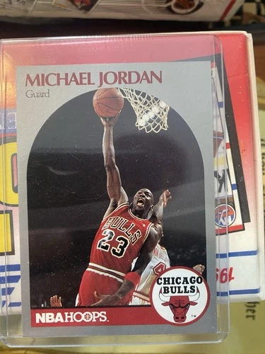 Michael Jordan 1990-91 NBA Hoops #65 Chicago Bulls NBA Properties Card