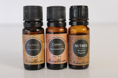 Edens Garden Allspice Cassia Nutmeg 100% Pure Essential Oil 10 ml Set Lot of 3