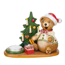 New in Box - Hubrig Volkskunst Teddys Christmas with Tealight 14cm Incense Smoke