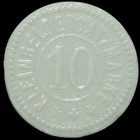 NOTGELD: 10 Pfennig, Porzellan - weiß. PORZELLANFABRIK ROSENTHAL - SELB / BAYERN