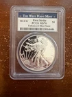 2013 W BURNISHED Silver Eagle PCGS MS70 FS