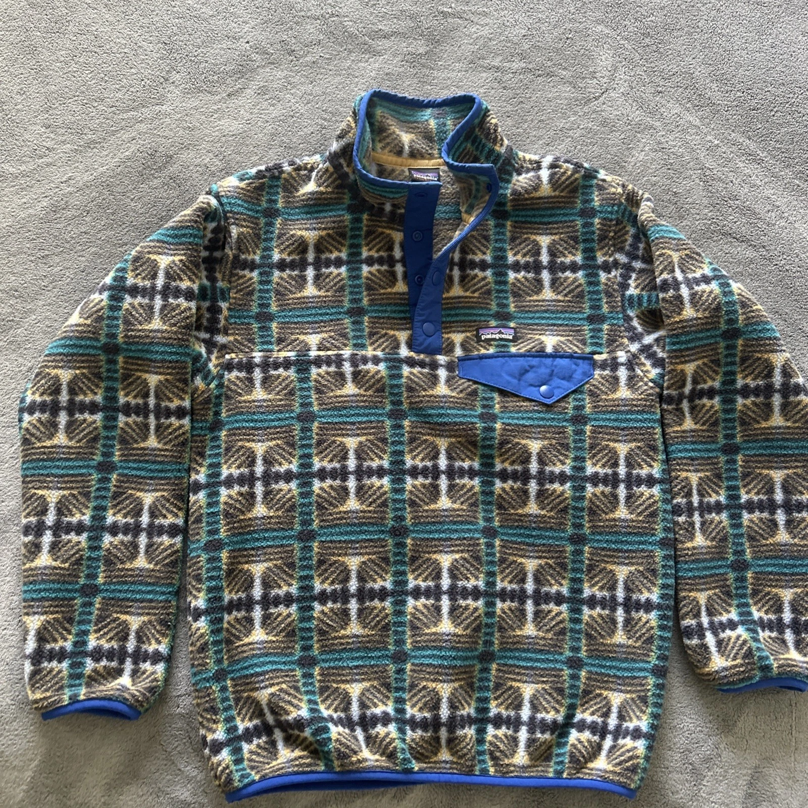 New Kids Patagonia Synchilla Snap T Fleece Pullover Jacket Size Medium 10