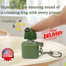 Cute--Croaking Frog Keychain | Rechargeable Stress-Relieving Clicky Keyboard US