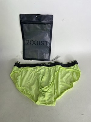 2xist Performance Lightning Speed Mesh Low Rise Brief Underwear Green Mens M
