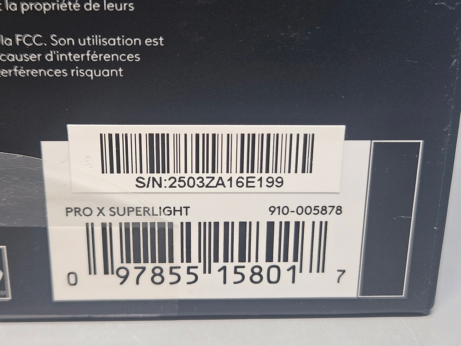 Logitech Pro X Superlight Mouse Lightspeed Wireless 5 Button New & Sealed