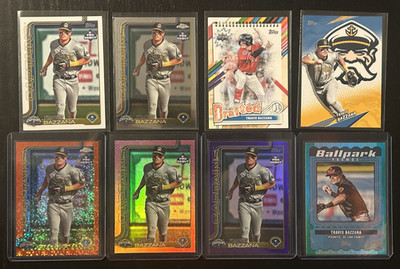 Travis BAZZANA Lot 2025 Topps PRO Debut CHROME Orange /25 Ballpark PROMOS /99 ++