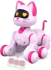 Robot Cat Toy for Kids, Interactive Robot Kitty with Touch Sensing, Remote Co...