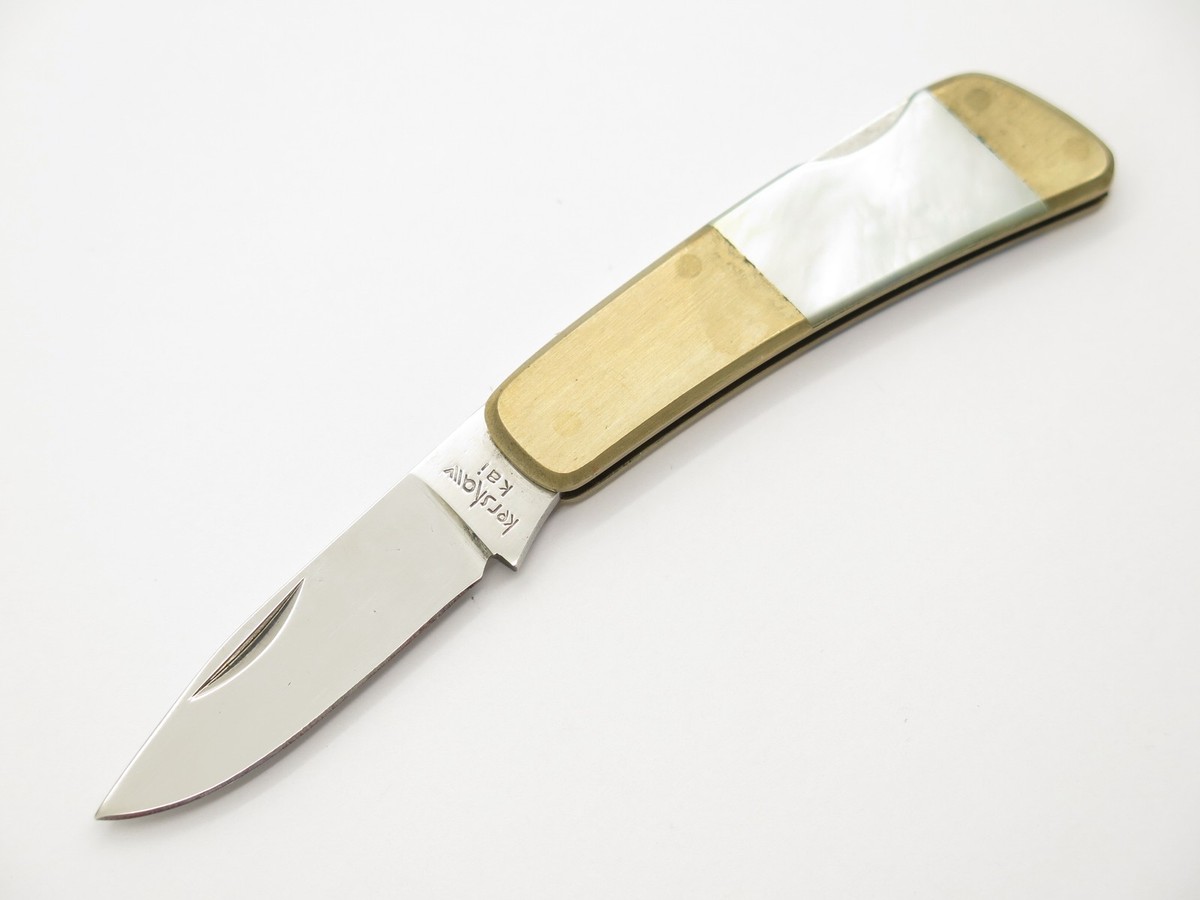 Vtg Kershaw Kai 5300 Seki Japan Gentleman NS Pearl Folding