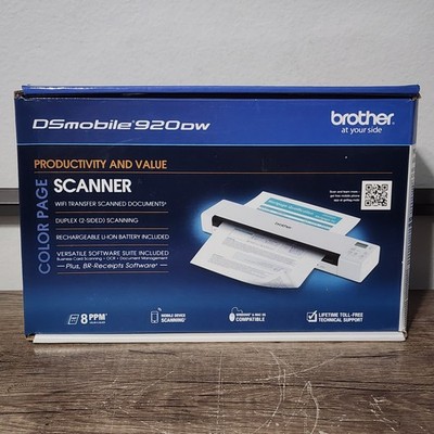 Brother DS-920DW Wireless Duplex Mobile Color Duplex WiFi Scanner New Open Box