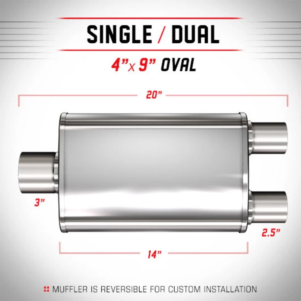 Silenciador Magnaflow 13288 para camioneta Chevy Ram F250 F350 F150 Suburban 14 pulgadas Ovalado Foto 2 de 2