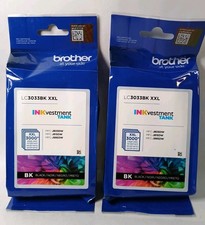 Lot Of 2 Brother LC3033BK XXL Super High Yield BLACK INKvestment Tank Ink 11/23