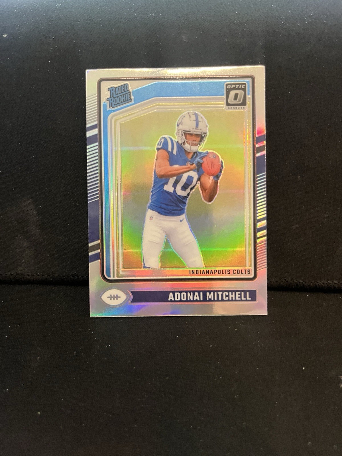 2024 Panini Donruss - Rated Rookie Adonai Mitchell #343 Optic Preview Holo Prizm