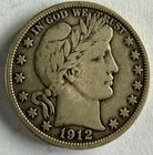 1912-D Barber Half Dollar, Full Liberty, Mintage 2,300,800, ASW .36169 Ounces