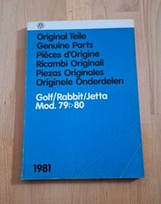VW Golf 1979/80 Original Teile Katalog Bildtafelkatalog Explosionszeichnung