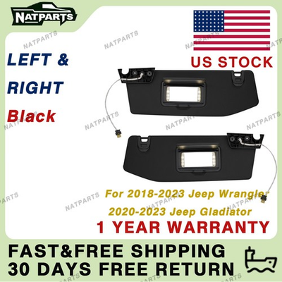 #ad #ad Pair Sun Visor W Light for18 23 JeepWrangler 20 23 JeepGladiator 6BR80TX7AQ $134.00