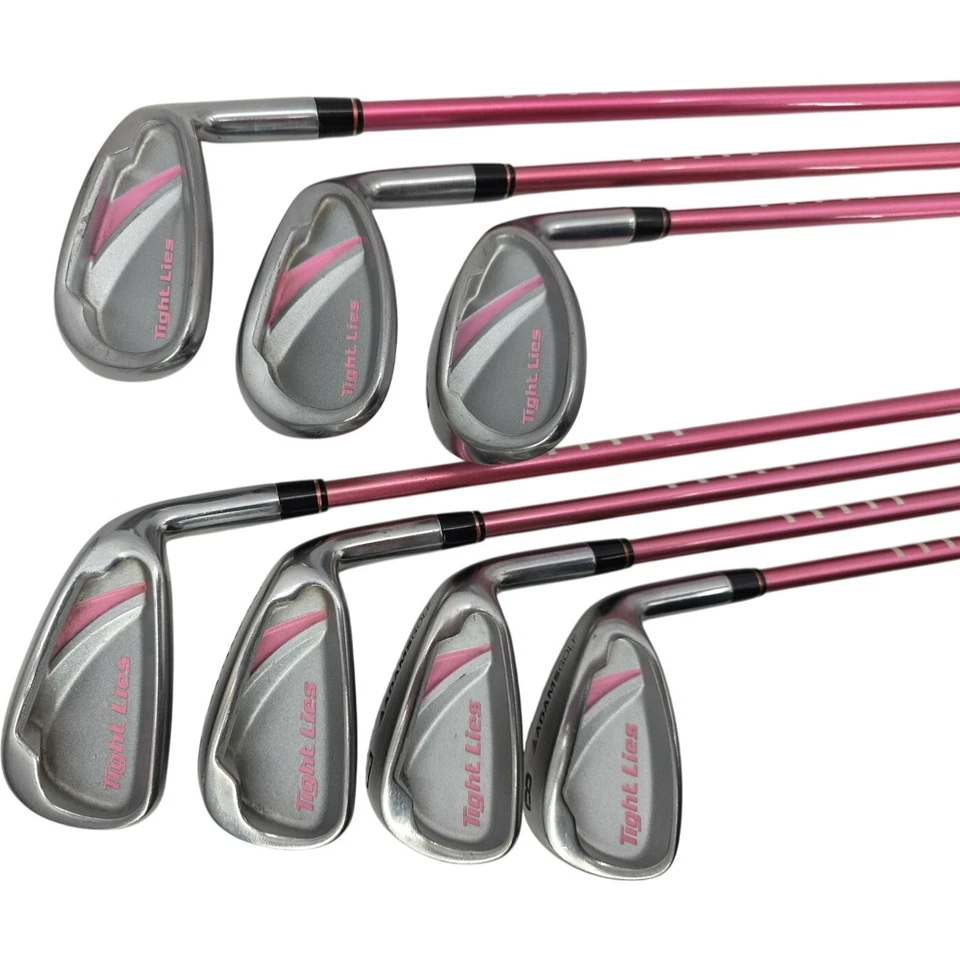 Adams Golf Tight Lies Pink Golf Club Iron Set 5-9+PW+SW Seven Club Bundle Ladies - Image 2 of 4