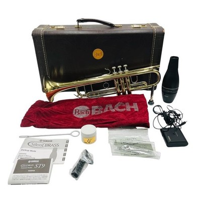 Bach Stradivarius Model37 Trompete Silent Brass Mundstück Blasinstrument Gebr...