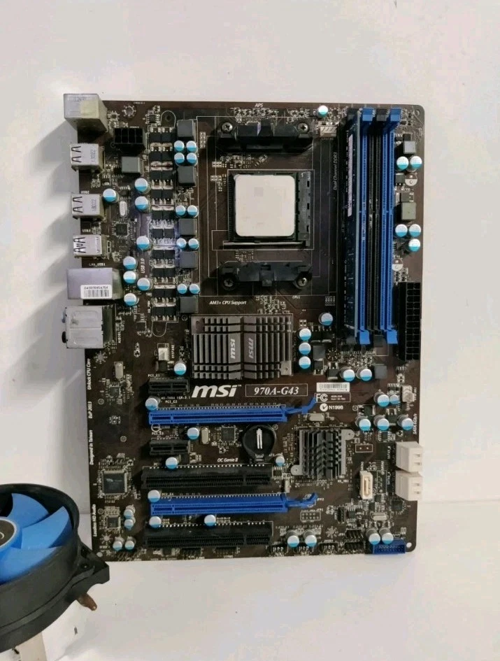 MSI 970A-G43 ATX Motherboard Socket AM3/AM3+ + RAM 4Gb DDR3 + CPU AMD FX ✅ - Immagine 4 di 4