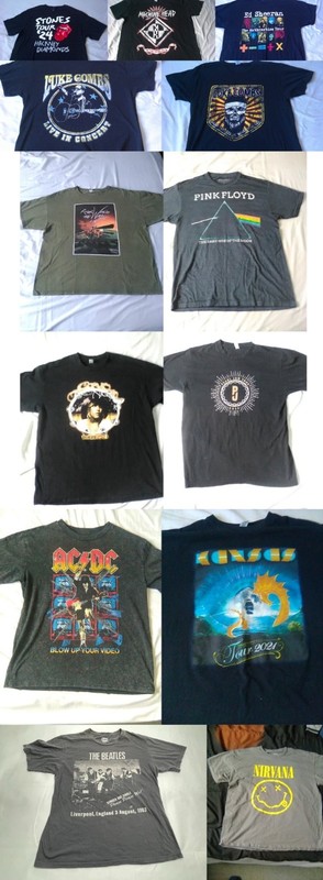 Concert Shirt Lot,(13)  Stones Machine H, L Combs (2) R Waters, Pink F,PJ Nicks