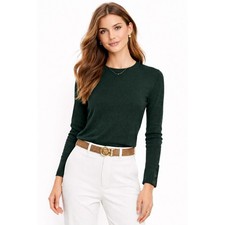 Tory Burch Simone Forest Green 100% Merino Wo...