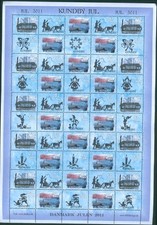 Denmark 2011 Christmas Sheet Mnh, Folded.  Local  Kundby. Santa,Cat,Ice Flowers.