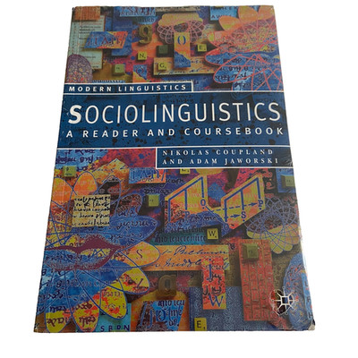 Sociolinguistics A Reader and Coursebook PB 1997 Nikolas Coupland Sealed