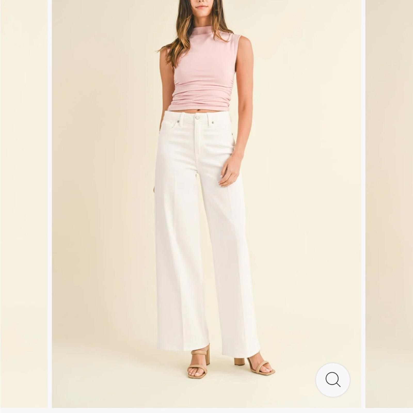 Brand new without tags Just Black Denim White Wide Leg Pants Size 30