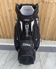 Titleist Black/White Golf Cart Bag Polyester Zip, 14-Way Divider System