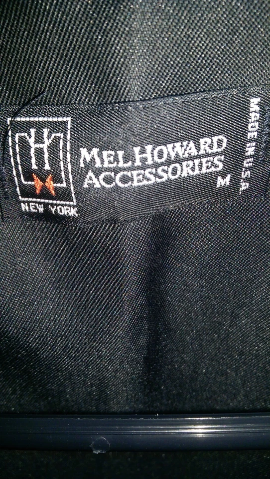 Mel Howard Accessories Mens Vest Shirt Size M Medium Black Pink Paisley - Image 2 of 3