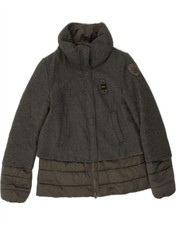 Blauer Womens Padded Jacket Uk 10 Small Grey Be11