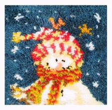 MCG Textile - American Snowman Pillow Latch Hook Kit