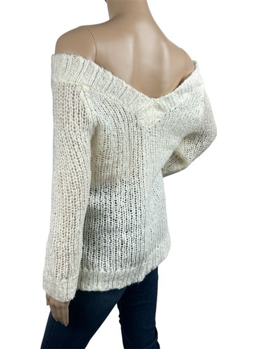 Rip Curl Coastal Slouchy Lagenlook Sheer Knit Sweater Wool Blend Women Sz L EUC! - Picture 4 of 9