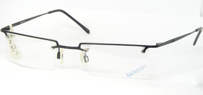 NOS ENjOY E5737 A MATT BLACK UNIQUE EYEGLASSES GLASSES FRAME E 5737 50-20-140mm