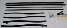 1969-1970 Cadillac Deville Convertible Window Felt Beltline Weatherstrip - 8pc
