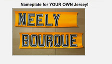 Boston Bruins UNSEWN Nameplate Namebar for your Jersey - Any Season Name