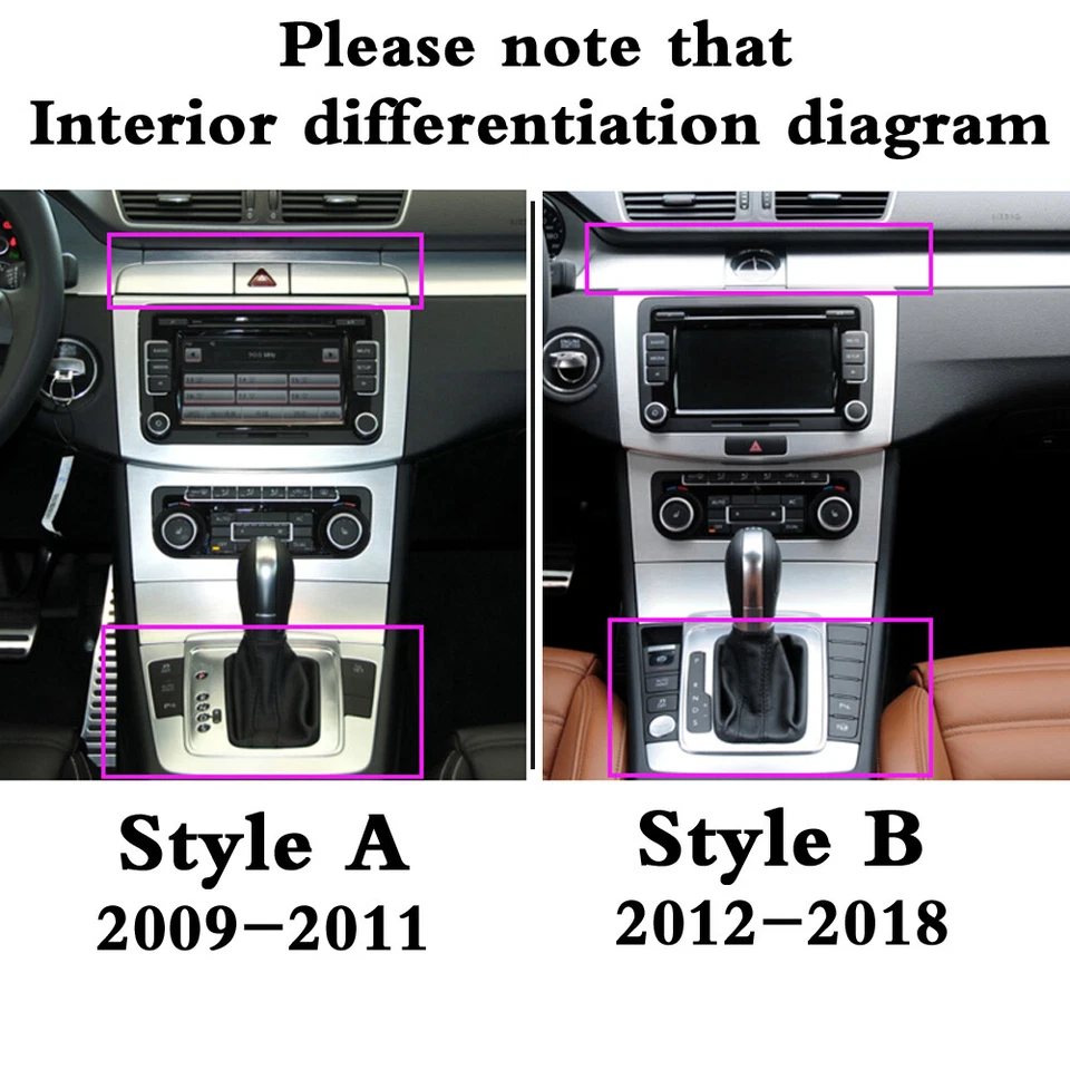 For Volkswagen CC 2009-2018 5D Carbon Fiber Pattern Interior Trim Decals Foto 2 de 4