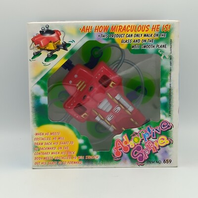 Vintage Adsorptive Sprite Toy Robot Walk on Glass & Smooth Surface NIB