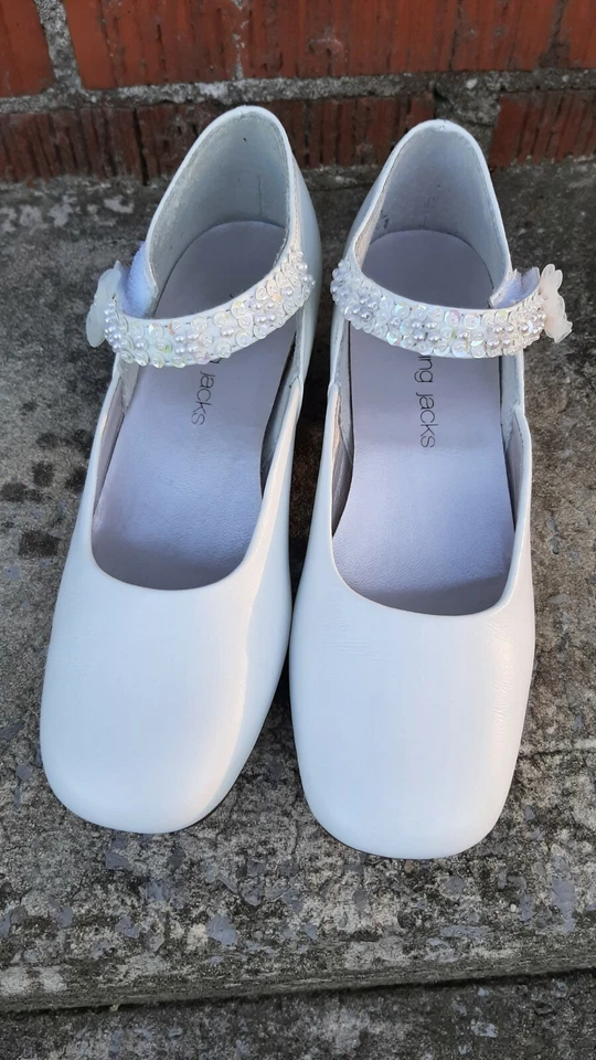 Jumping Jacks Blanco/Concurso Zapatos de Vestir con Tacón Niño Niña Talla 12.5 Foto 2 de 4