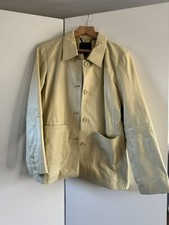 Muubaa Button / Leather Jacket Buttercream /real Leather Women Jacket Uk 12