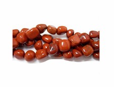 Semi Precious Red Jasper Pebble Gemstone Beads 16 Inch Strand LIMITED